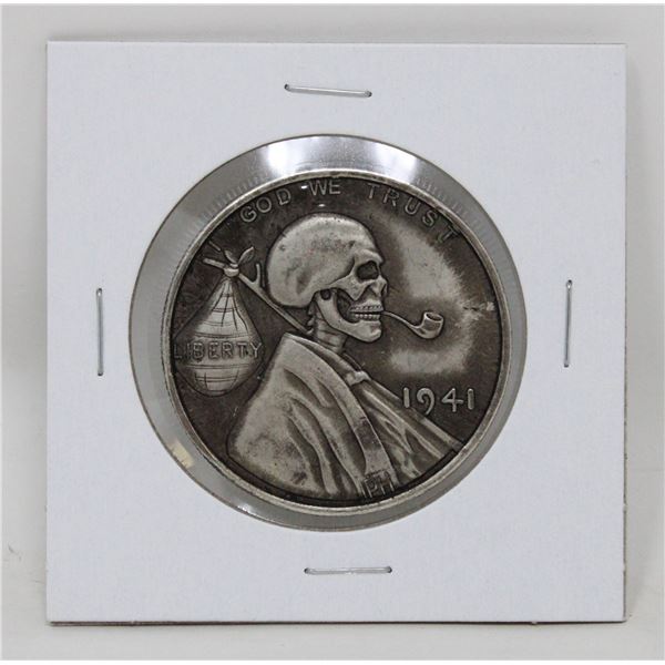 1941 HOBO ART USA MORGAN $1 SILVER PLATE REPRO