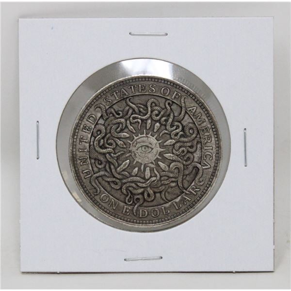 HOBO ART USA MORGAN $1 SILVER PLATE REPRO