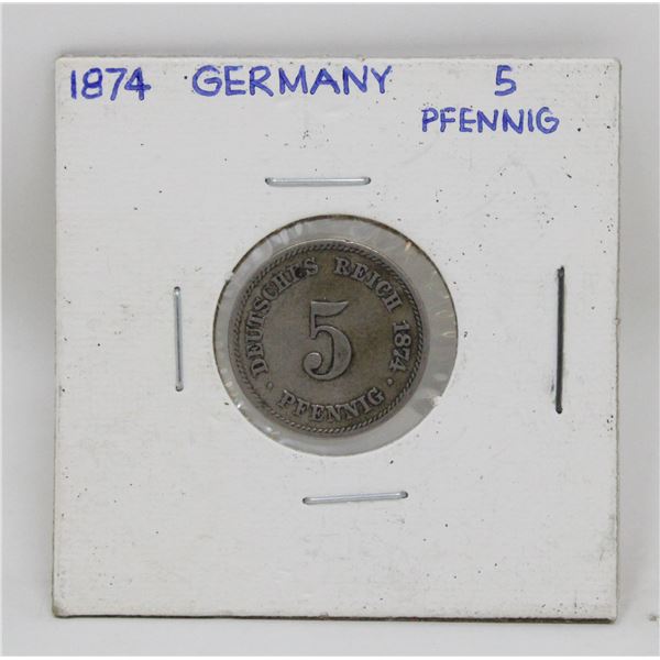 1874 PRUSSIA 5 PFENNIG COIN