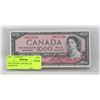Image 1 : 1954 CANADA 1000 DOLLAR BANKNOTE