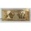 Image 2 : 2006 24 KARAT GOLD UAE GENUINE 1000 DIRHAMS NOTE