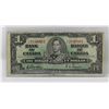 Image 1 : 1937 BANK OF CANADA $1 DOLLAR NOTE, CIRCULATED