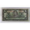 Image 1 : 1937 BANK OF CANADA $1 DOLLAR NOTE, CIRCULATED