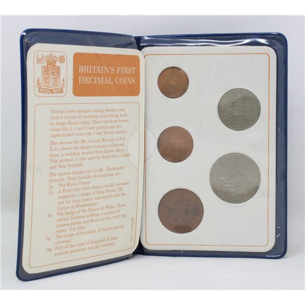 1968 GREAT BRITAIN FIRST DECIMAL COIN SET UNC.