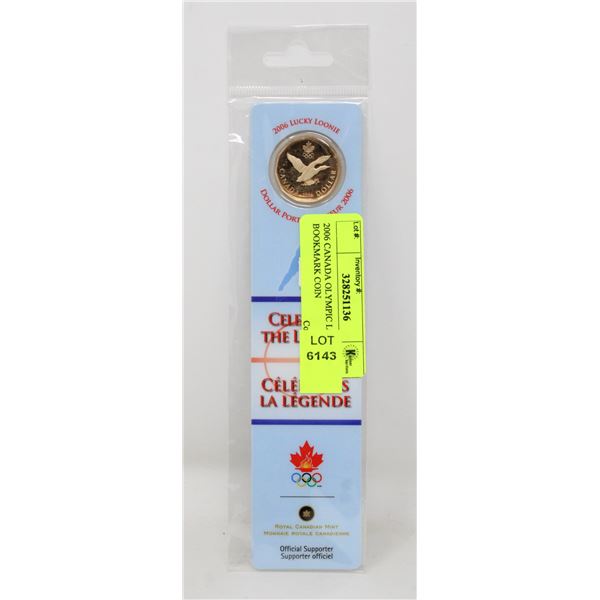 2006 CANADA OLYMPIC LOONIE BU BOOKMARK COIN