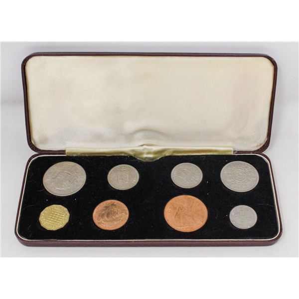 1966 GREAT BRITAIN 8 COIN UNCIRUCLATED SET BOOK