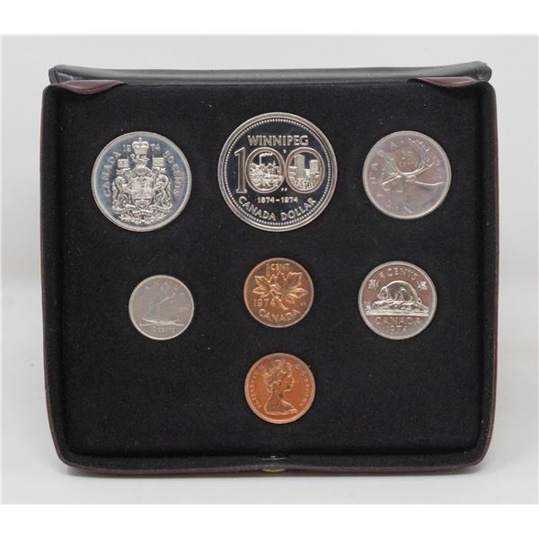 1974 CANADA DOUBLE PENNY 7 COIN SPECIMEN SET
