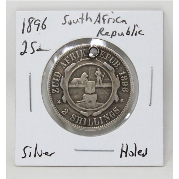 1896 SILVER SOUTH AFRICA REPUBLIC 2 SHILLING