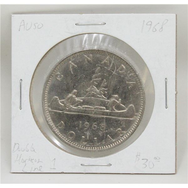 1968 NICKEL CANADA $1 DOLLAR COIN DOUBLE HORIZON