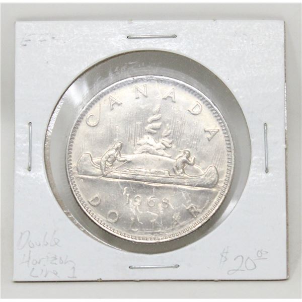1968 NICKEL CANADA $1 DOLLAR COIN DOUBLE HORIZON