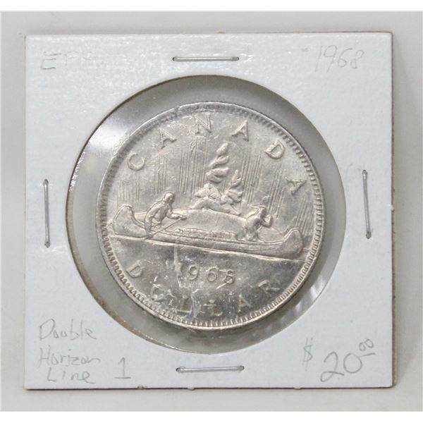 1968 NICKEL CANADA $1 DOLLAR COIN DOUBLE HORIZON