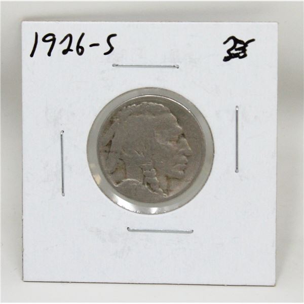 1926 S USA BUFFALO NICKEL COIN, CIRCULATED