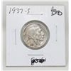 Image 1 : 1937 S USA BUFFALO NICKEL COIN, CIRCULATED