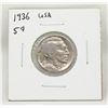Image 1 : 1936 USA BUFFALO NICKEL COIN, CIRCULATED