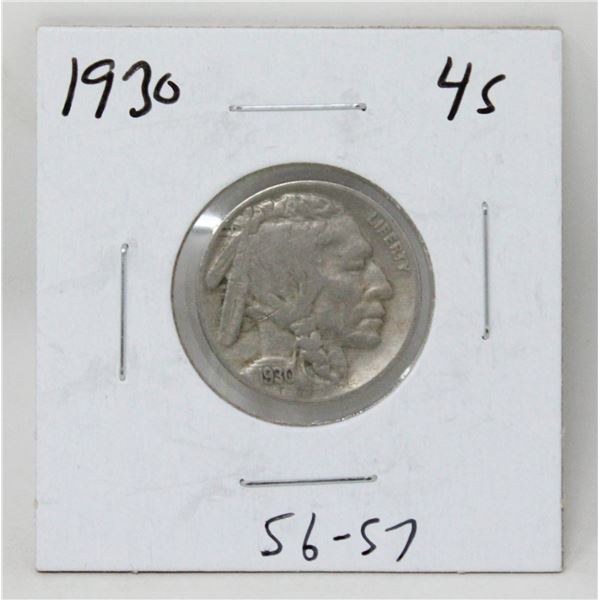 1930 USA BUFFALO NICKEL COIN, CIRCULATED