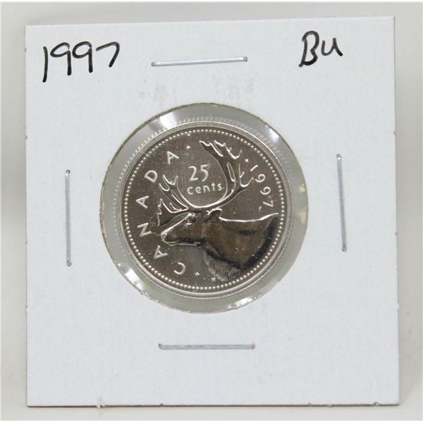 1997 CANADA 25c BU NOT ISSUED FOR CIRCULATION