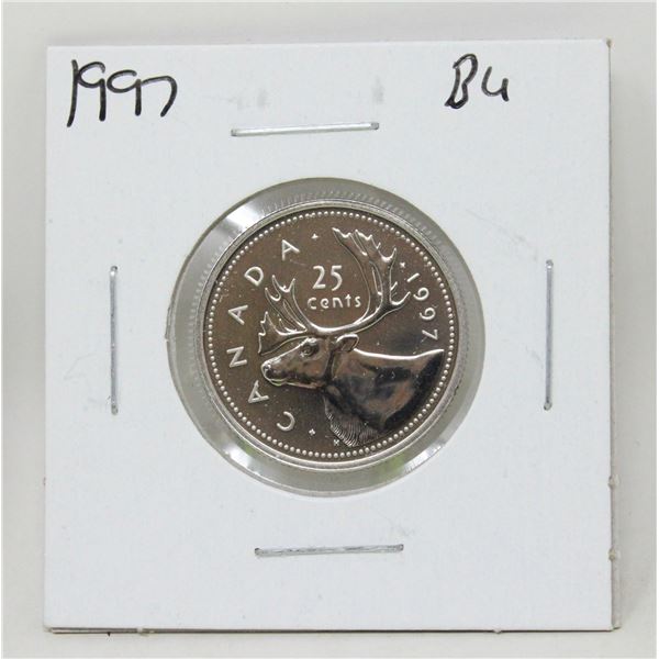1997 CANADA 25c BU NOT ISSUED FOR CIRCULATION