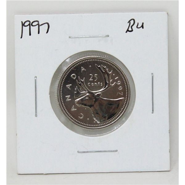 1997 CANADA 25c BU NOT ISSUED FOR CIRCULATION