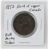 Image 1 : 1852 BANK OF UPPER CANADA HALF PENNY TOKEN
