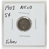 Image 1 : 1903 SILVER NEWFOUNDLAND 5 CENTS COIN