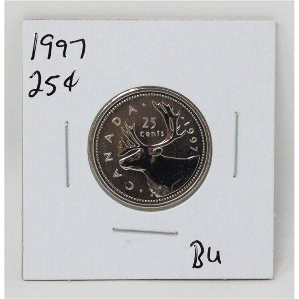 1997 CANADA 25c BU NOT ISSUED FOR CIRCULATION