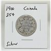Image 1 : 1900 SILVER CANADA 25 CENTS COIN