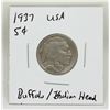 Image 1 : 1937 USA BUFFALO NICKEL 5 CENTS COIN