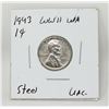 Image 1 : 1943 WWII USA STEEL ONE CENT COIN, UNCIRCULATED