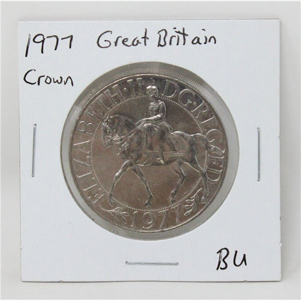 1977 GREAT BRITAIN ONE CROWN COIN, BU