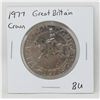 Image 1 : 1977 GREAT BRITAIN ONE CROWN COIN, BU
