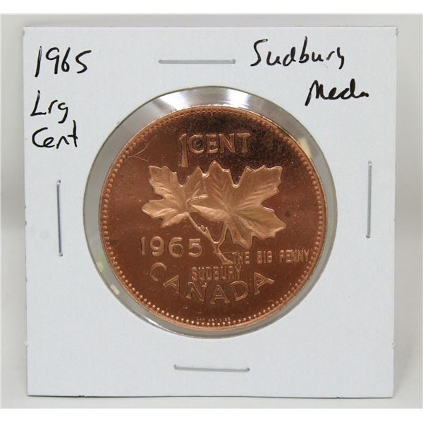 1965 SUDBURY BIG PENNY LARGE 1 CENT MEDALLION