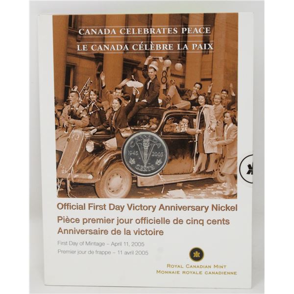 1945-2005 WWII CANADA VICTORY COMMEM 5c UNC.