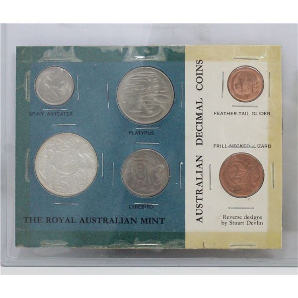 1966 SILVER 50c AUSTRALIA 6 COIN SET IN HOLDER