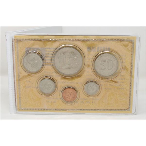1971-1976 MALAYSIA DOLLARS 6 COIN COM. MINT SET