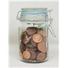 Image 1 : OLD LOT OF CANADA & USA 1 CENT COINS IN JAR