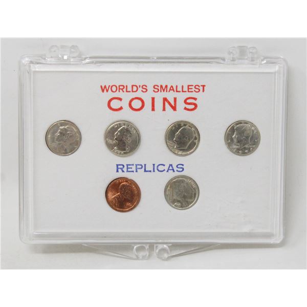 WORLDS SMALLEST COINS USA REPLICA 6 COIN SET