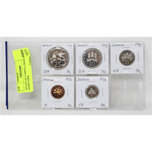 1973 SET OF 4 JAMAICA PROOF FINISH COINS
