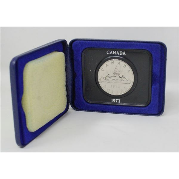 1972 CANADA CASED NICKEL $1 COIN, SPECIMEN FINISH