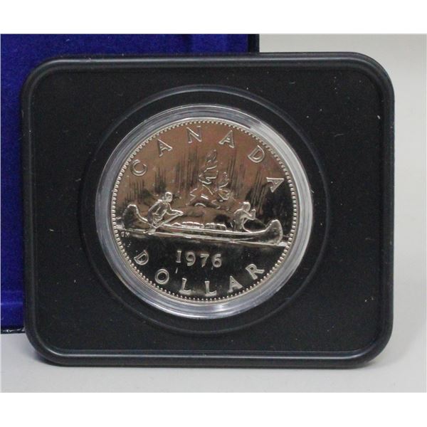 1976 CANADA CASED NICKEL $1 COIN, SPECIMEN FINISH