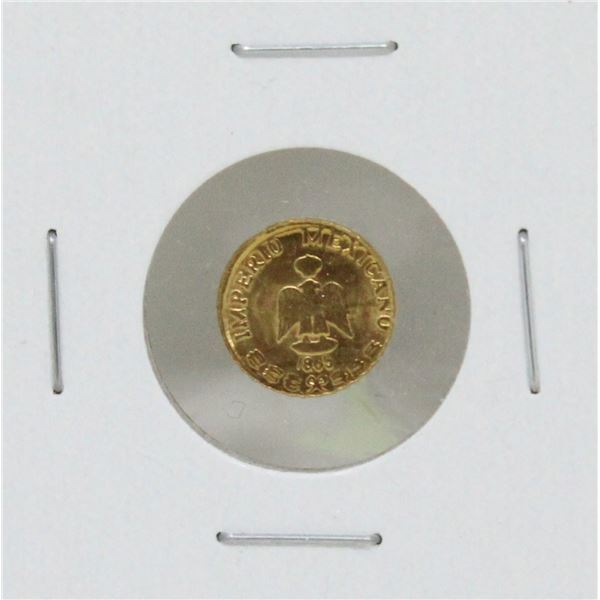 1865 GOLD PLATED MEXICO MAXIMILLION  MEDALLION