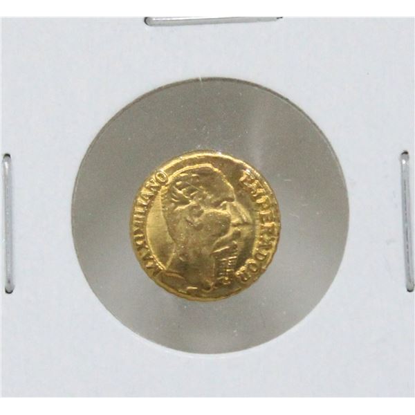 1865 GOLD PLATED MEXICO MAXIMILLION  MEDALLION