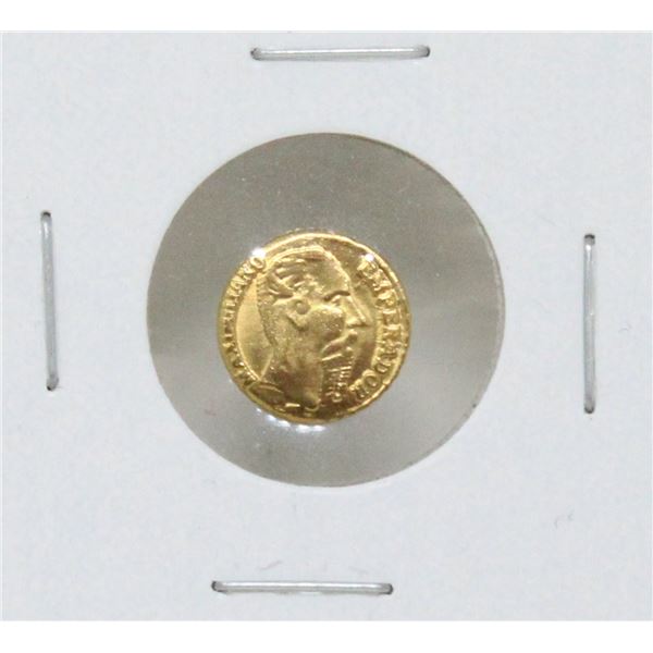 1865 GOLD PLATED MEXICO MAXIMILLION  MEDALLION