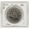 Image 1 : 1977 SHORT WATER LINE CANADA $1 DOLLAR COIN UNC.