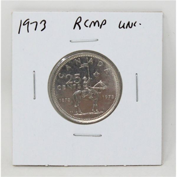 1973 CANADA RCMP 25 CENTS COIN, UNCIRCULATED