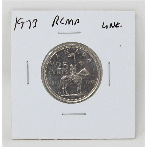 1973 CANADA RCMP 25 CENTS COIN, UNCIRCULATED