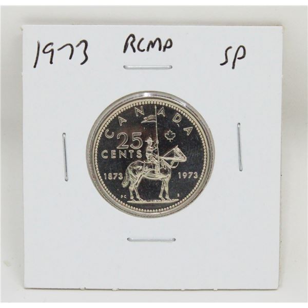 1973 CANADA RCMP 25 CENTS COIN, SPECIMEN
