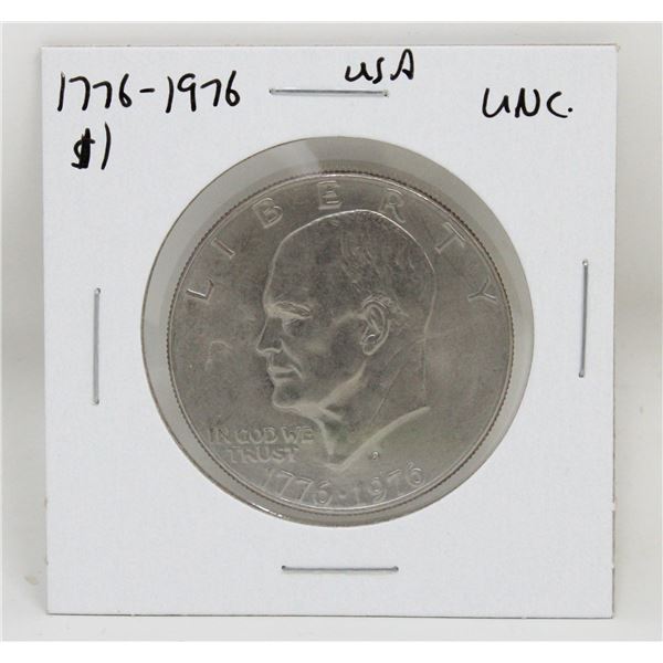 1776-1876 USA $1 DOLLAR COIN, UNC.