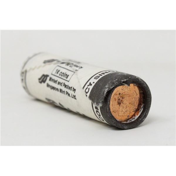 1990 SINGAPORE 1 CENT MINT ROLL SEALED