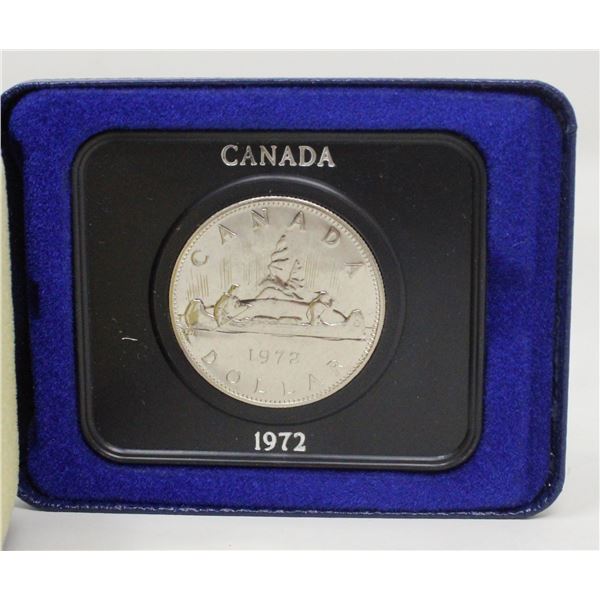 1972 CANADA CASED NICKEL $1 COIN, SPECIMEN FINISH