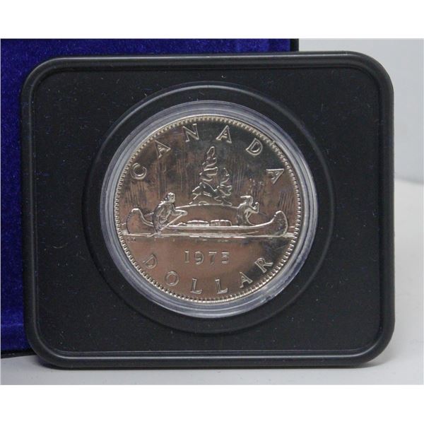 1975 CANADA CASED NICKEL $1 SPECIMEN FINISH COIN